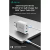 Devia Extreme Speed Series 65W GaN PD hálózati gyorstöltő adapter USB+2xType-C+Type-C kábel - fehér