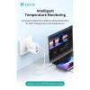 Devia Extreme Speed Series 65W GaN PD hálózati gyorstöltő adapter USB+2xType-C+Type-C kábel - fehér