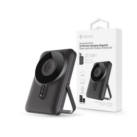   Devia Extreme Speed Magnetic PD 22.5W powerbank/állvány - Lightning/Type-C - 10.000 mAh - szürke