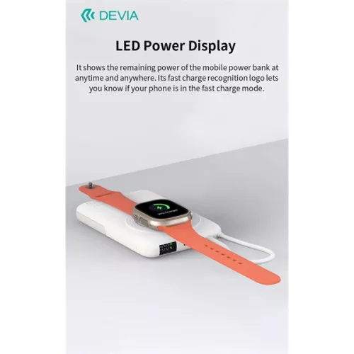 Devia Extreme Speed Series Magnetic 4in1 22.5W powerbank/állvány - Type-C - 10.000 mAh - ezüst