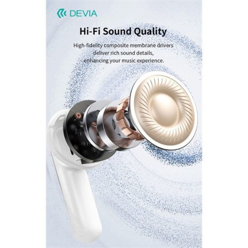 Devia TWS-Ultra1 ANC Bluetooth sztereó headset - fekete