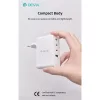 Devia Extreme Speed Series 100W GaN PD hálózati gyorstöltő adapter USB+3xType-C - fehér