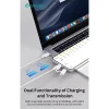 Devia Smart Series 60W+27W PD Type-C/Type-C + Lightning adat- és töltőkábel 1.2m- fehér