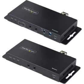   StarTech HDMI 2.0 Jack stereo 3,5mm Serial RS-232 -> LC F/F extender fekete 1km (Single Mode), 300m (Multimode)