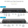 StarTech HDMI 2.0 Jack stereo 3,5mm Serial RS-232 -> LC F/F extender fekete 1km (Single Mode), 300m (Multimode)