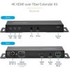 StarTech HDMI 2.0 Jack stereo 3,5mm Serial RS-232 -> LC F/F extender fekete 1km (Single Mode), 300m (Multimode)