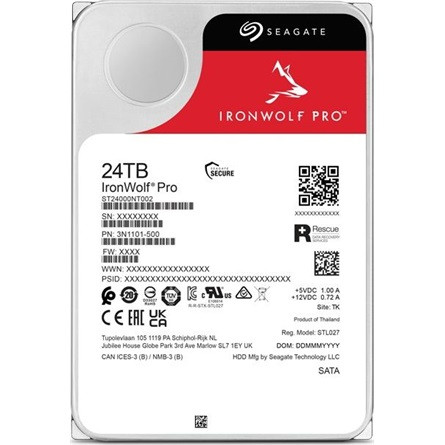 Seagate IronWolf Pro 24TB 7200rpm 512MB SATA3 3,5" HDD
