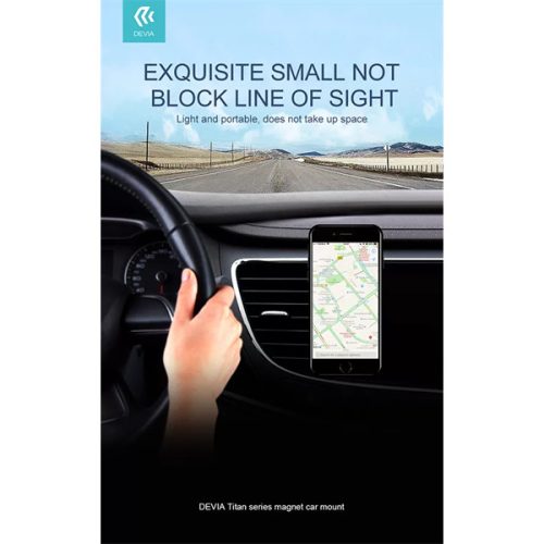 DEVIA UNIVERZÁLIS SZELLŐZŐRÁCSBA ILLESZTHETŐ MÁGNESES AUTÓS TARTÓ - TITAN SERIES MAGNET CAR MOUNT - FEKETE