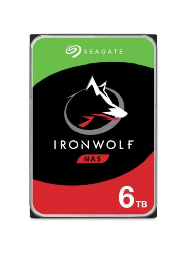 Seagate IronWolf  HDD, 3.5" 6TB, SATA3, 5400rpm 256MB, NAS