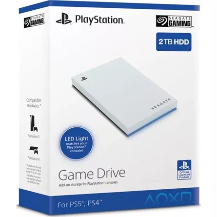 Seagate Game Drive for PlayStation 2TB USB-A 3.0 2,5" külső HDD fehér