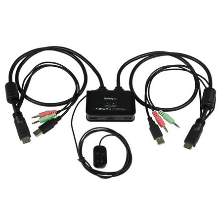 StarTech HDMI 2 portos USB KVM switch integrált kábelekkel