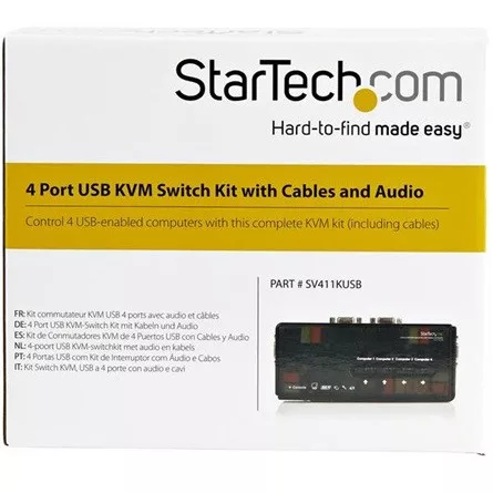 StarTech 4 portos USB2.0 KVM switch Kit