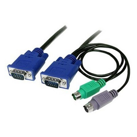 StarTech VGA 2db PS/2 M/M KVM switch adatkábel 1.8m fekete