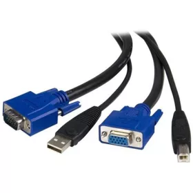   StarTech VGA USB-A 2.0 -> VGA USB-B 2.0 M/F KVM kábel 2m fekete