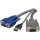 StarTech D-Sub 15pin USB-A 2.0 -> 1db D-Sub 15pin 1db M/M KVM kábel 3m fekete