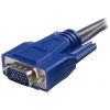 StarTech D-Sub 15pin USB-A 2.0 -> 1db D-Sub 15pin 1db M/M KVM kábel 3m fekete