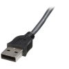 StarTech D-Sub 15pin USB-A 2.0 -> 1db D-Sub 15pin 1db M/M KVM kábel 3m fekete