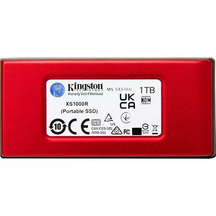 Kingston XS1000 2TB USB3.2 Gen2 C külső SSD piros