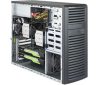 SUPERMICRO Mid-Tower, 4 Internal fixed 3.5" drive bays, 1 M.2, w/2 Xeon Scalable Processors support, C621 chipset, 1200W PS (Platinum), 2x 1GbE