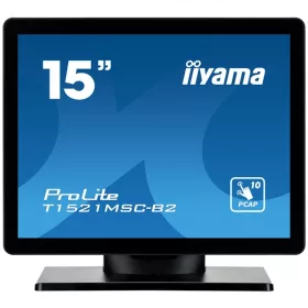   iiyama touch monitor, 15", 1024x768, 4:3, 325cd, 8ms, 800:1,VGA, T1521MSC-B2