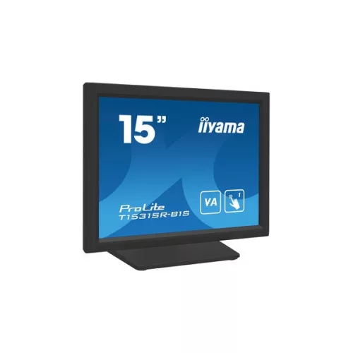 iiyama touch monitor, 15", 1024 x 768, 4:3, 350cd, 18ms, 2500:1, VGA/HDMI/DP, T1531SR-B1S