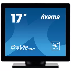   iiyama touch monitor, 17", 1920x1080, 16:9, 230cd, 5ms, 1000:1, VGA/HDMI,  T1721MSC-B2