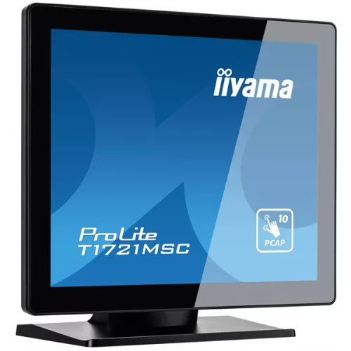 iiyama touch monitor, 17", 1920x1080, 16:9, 230cd, 5ms, 1000:1, VGA/HDMI,  T1721MSC-B2