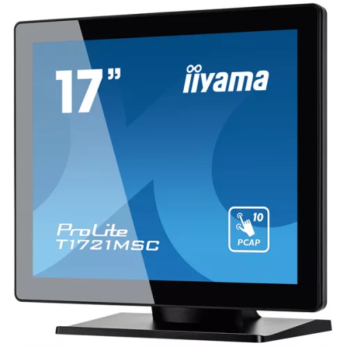 iiyama touch monitor, 17", 1920x1080, 16:9, 230cd, 5ms, 1000:1, VGA/HDMI,  T1721MSC-B2