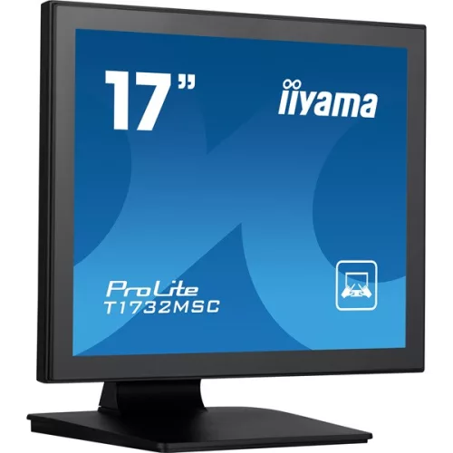 iiyama touch monitor, 17", 1280x1024, 5:4, 225cd, 5ms, 1000:1, VGA/HDMI/DP, T1732MSC-B1S