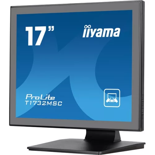 iiyama touch monitor, 17", 1280x1024, 5:4, 225cd, 5ms, 1000:1, VGA/HDMI/DP, T1732MSC-B1S