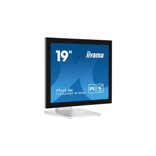 iiyama touch IPS monitor, 19", 1280 x 1024, 5:4, 250cd, 14ms, 1000:1, VGA/HDMI/DP, T1932MSC-W1SAG