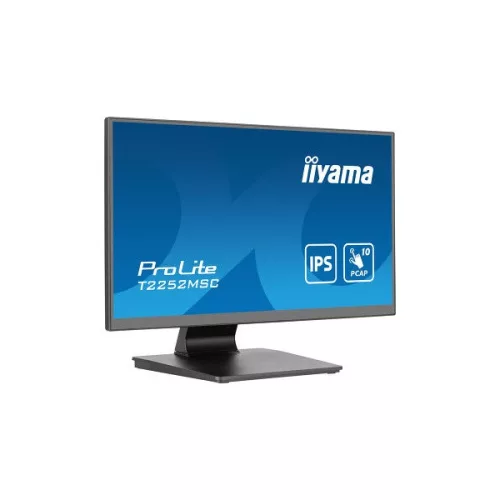 iiyama touch IPS monitor, 21,5", 1920 x 1080, 16:9, 250cd, 5ms, 1000:1, HDMI/DP/USBx2, T2252MSC-B2