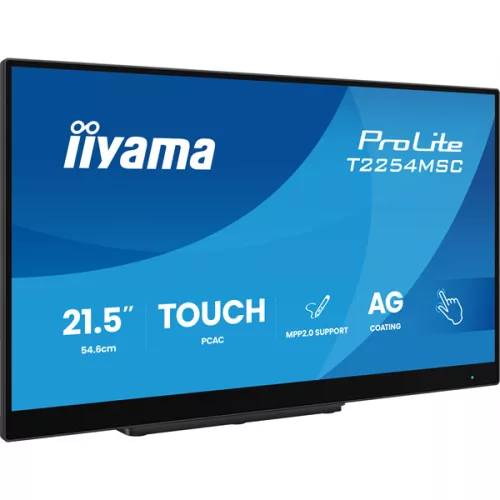 IIYAMA touch IPS monitor 21.5" T2254MSC-B1AG, 1920x1080, 16:9, 300cd/m2, 4ms, HDMI/DP,  hangszóró