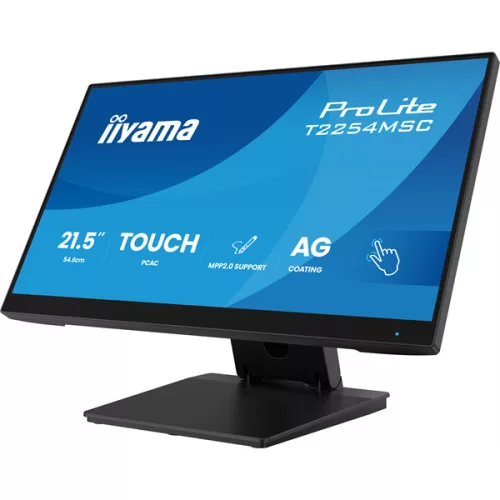 IIYAMA touch IPS monitor 21.5" T2254MSC-B1AG, 1920x1080, 16:9, 300cd/m2, 4ms, HDMI/DP,  hangszóró