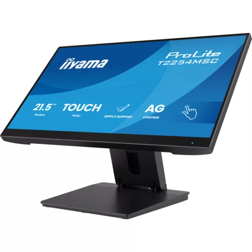 IIYAMA touch IPS monitor 21.5" T2254MSC-B1AG, 1920x1080, 16:9, 300cd/m2, 4ms, HDMI/DP,  hangszóró