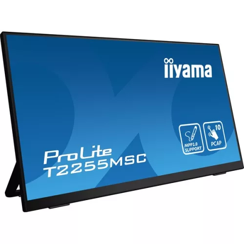 iiyama touch monitor, 21,5", 1920x1080, 16:9, 400cd, 5ms, 1000:1, HDMI/DP/USB, T2255MSC