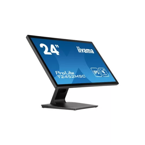iiyama touch IPS monitor, 23,8", 1920 x 1080, 16:9, 400cd, 5ms, 1000:1, HDMI/DP/USBx2, T2452MSC-B1