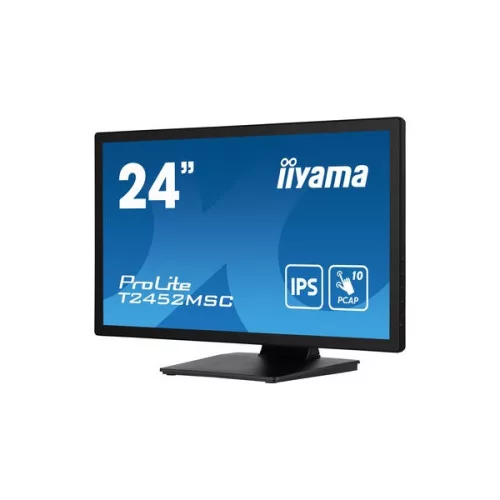 iiyama touch IPS monitor, 23,8", 1920 x 1080, 16:9, 400cd, 5ms, 1000:1, HDMI/DP/USBx2, T2452MSC-B1