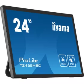   IIYAMA touch IPS monitor 23.8" T2455MSC-B1, 1920x1080, 16:9, 350cd/m2, 5ms, HDMI/DP/2xUSB, hangszóró, webkamera