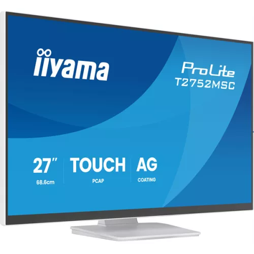 IIYAMA touch IPS monitor 21.5" T2752MSC-W1AG, 1920x1080, 16:9,  400cd/m2, 5ms, HDMI/DP,  hangszóró