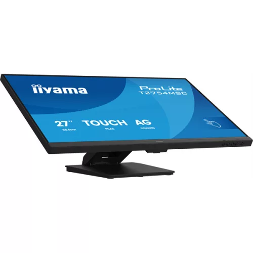 IIYAMA touch IPS monitor, 27", 1920 x 1080, 16:9, 300cd, 4ms, 1000:1, VGA/HDMI/USB, T2754MSC-B2AG