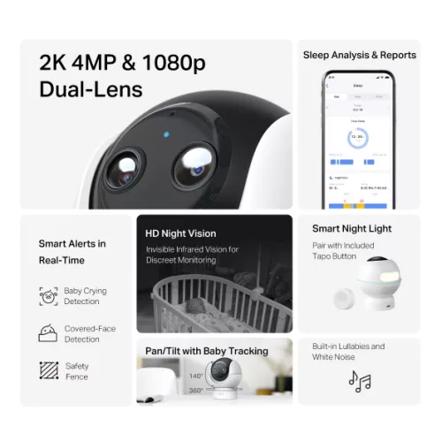 TP-LINK Tapo C840 Dual-Lens Smart Baby Camera