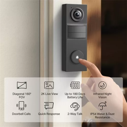 TP-LINK Okos Videó Kapucsengő, TAPO D205