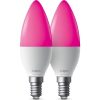 TP-Link Tapo L430C (2db) 470lm RGB E14 B38 gyertya LED Wi-Fi smart home Bluetooth fényforrás