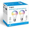 TP-Link Okos Izzó - Tapo L530E 2-pack (Multicolor; 230V; E27; 2,4GHz WiFi; 806 lumen; 8.7W; Távoli hozzáférés, Ütemezés)