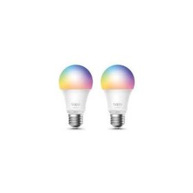   TP-Link Okos Izzó - Tapo L530E 2-pack (Multicolor; 230V; E27; 2,4GHz WiFi; 806 lumen; 8.7W; Távoli hozzáférés, Ütemezés)