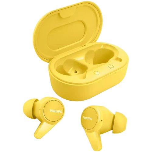 PHILIPS True Wireless Headphones TAT1207YL/00 - Super-small charging case, IPX4, up to 16+2 hrs play time, Bluetooth 5.2, yellow