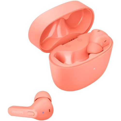 PHILIPS true wireless earphones TAT2206PK/00 - Bluetooth 5.0, 350mAh battery in cradle, USB-C charging, pink