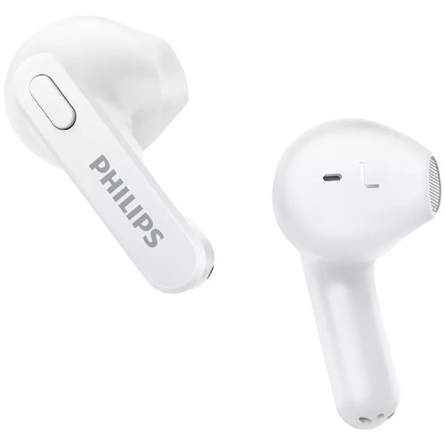 PHILIPS true wireless earphones TAT2236WT/00 - Bluetooth 5.0, 350mAh battery in cradle, USB-C charging, white