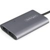 StarTech Thunderbolt 3 -> 2db DisplayPort 1.4 M/F adapter 0.3m szürke